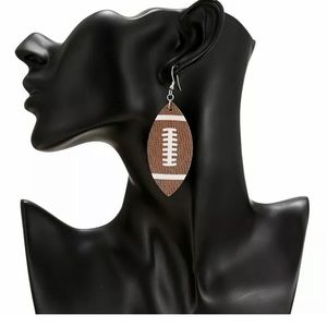 Football Earrings Teardrop Leaf Ear Dangle Hook